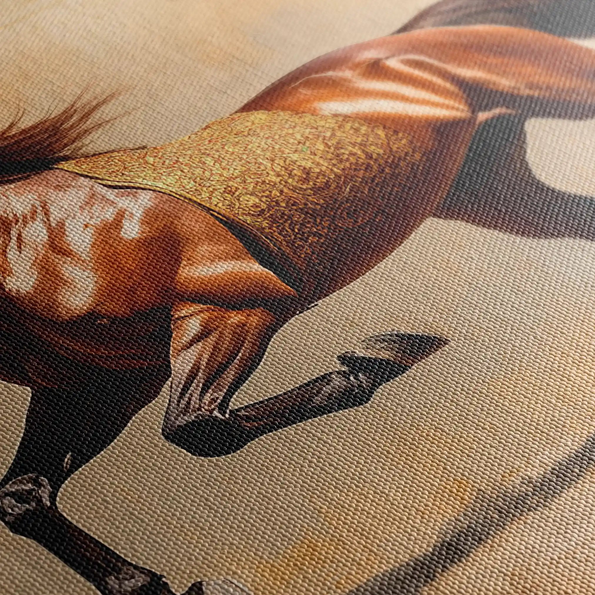 Horses 049 Canvas Art 60 x 40 cm / Black