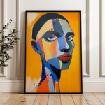 Portrait 049 Canvas Art 18" x 24" / 45 x 60 cm / Black
