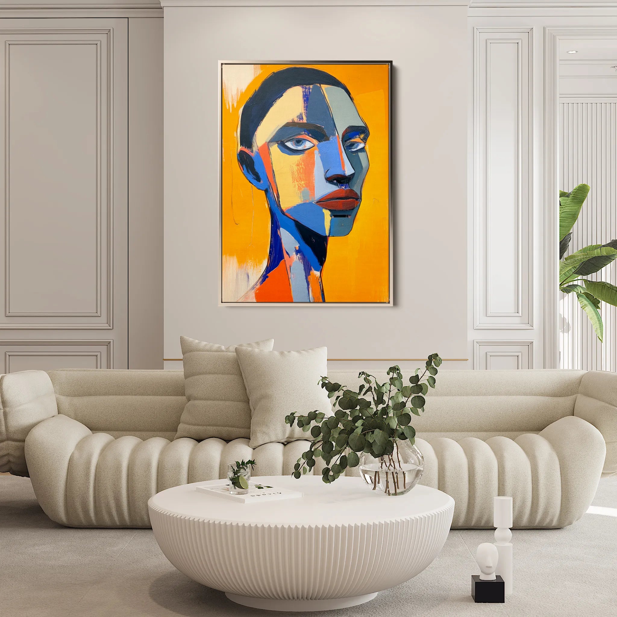Portrait 049 Canvas Art 18" x 24" / 45 x 60 cm / Black
