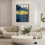 Abstract 050 Canvas Art 18" x 24" / 45 x 60 cm / Black