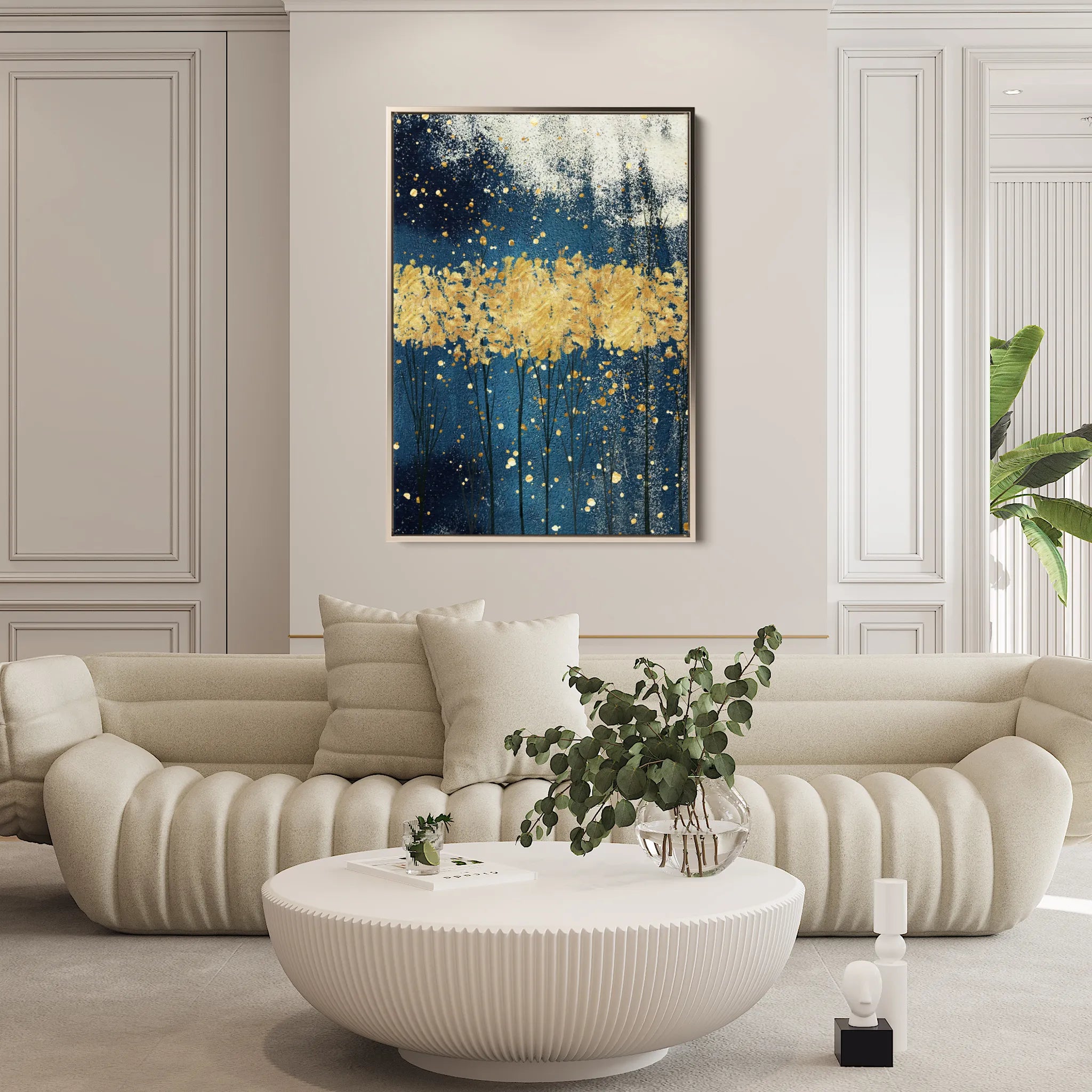 Abstract 050 Canvas Art 18" x 24" / 45 x 60 cm / Black