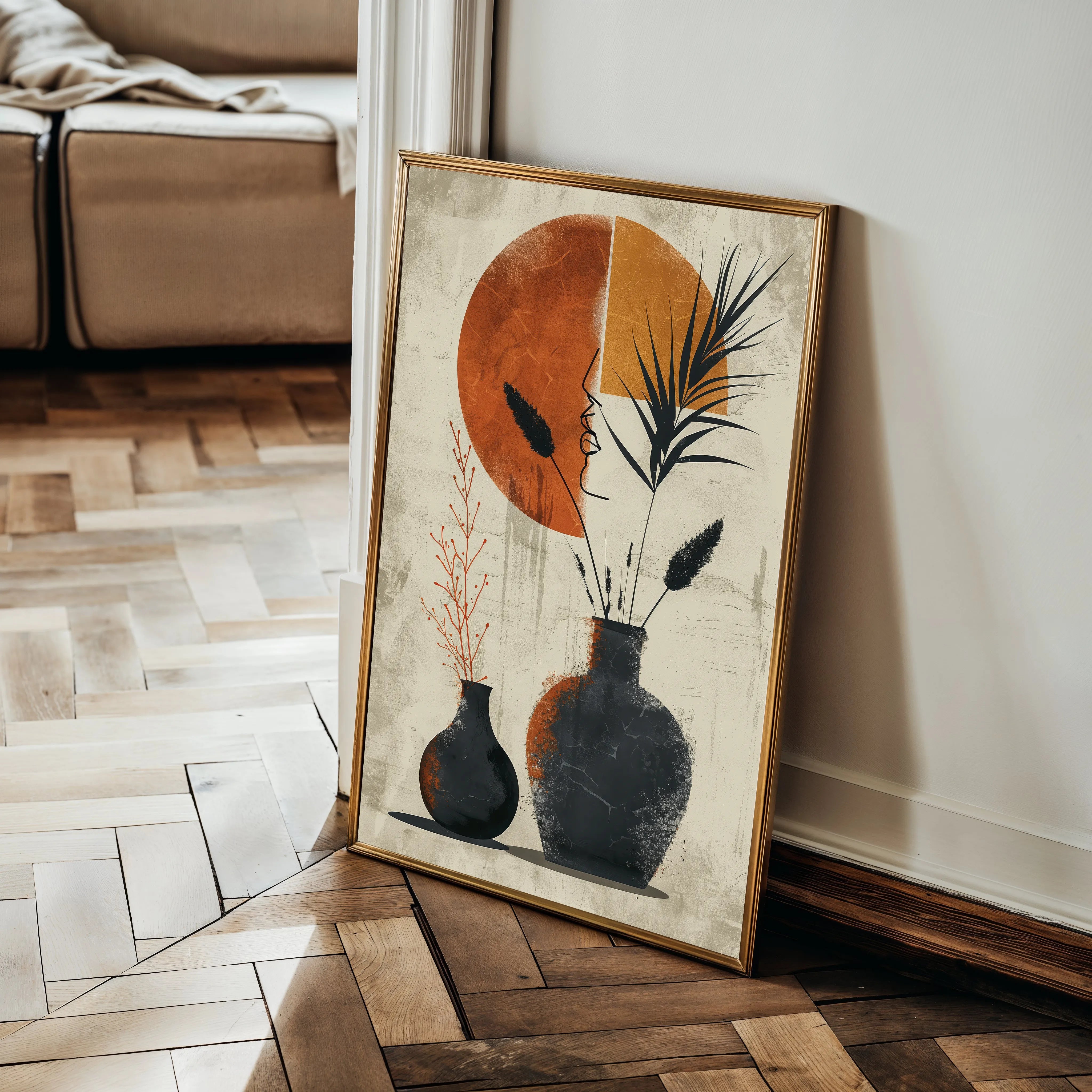 Boho 050 Canvas Art 18" x 24" / 45 x 60 cm / Black
