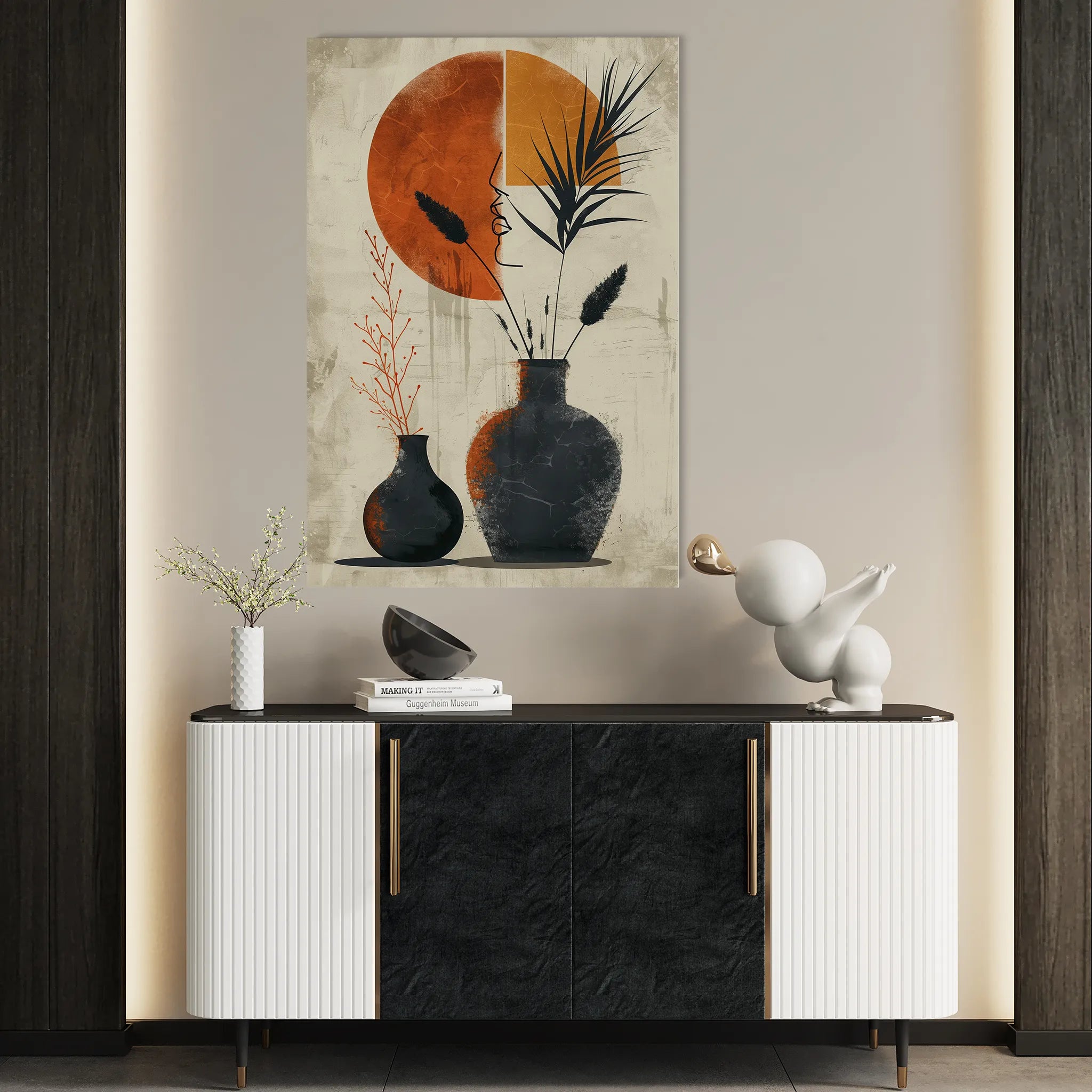 Boho 050 Canvas Art 18" x 24" / 45 x 60 cm / Black