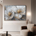 Floral 050 Canvas Art 18" x 24" / 45 x 60 cm / Black
