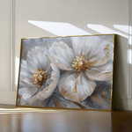Floral 050 Canvas Art 60 x 40 cm / Black