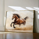 Horses 050 Canvas Art 18" x 24" / 45 x 60 cm / Black