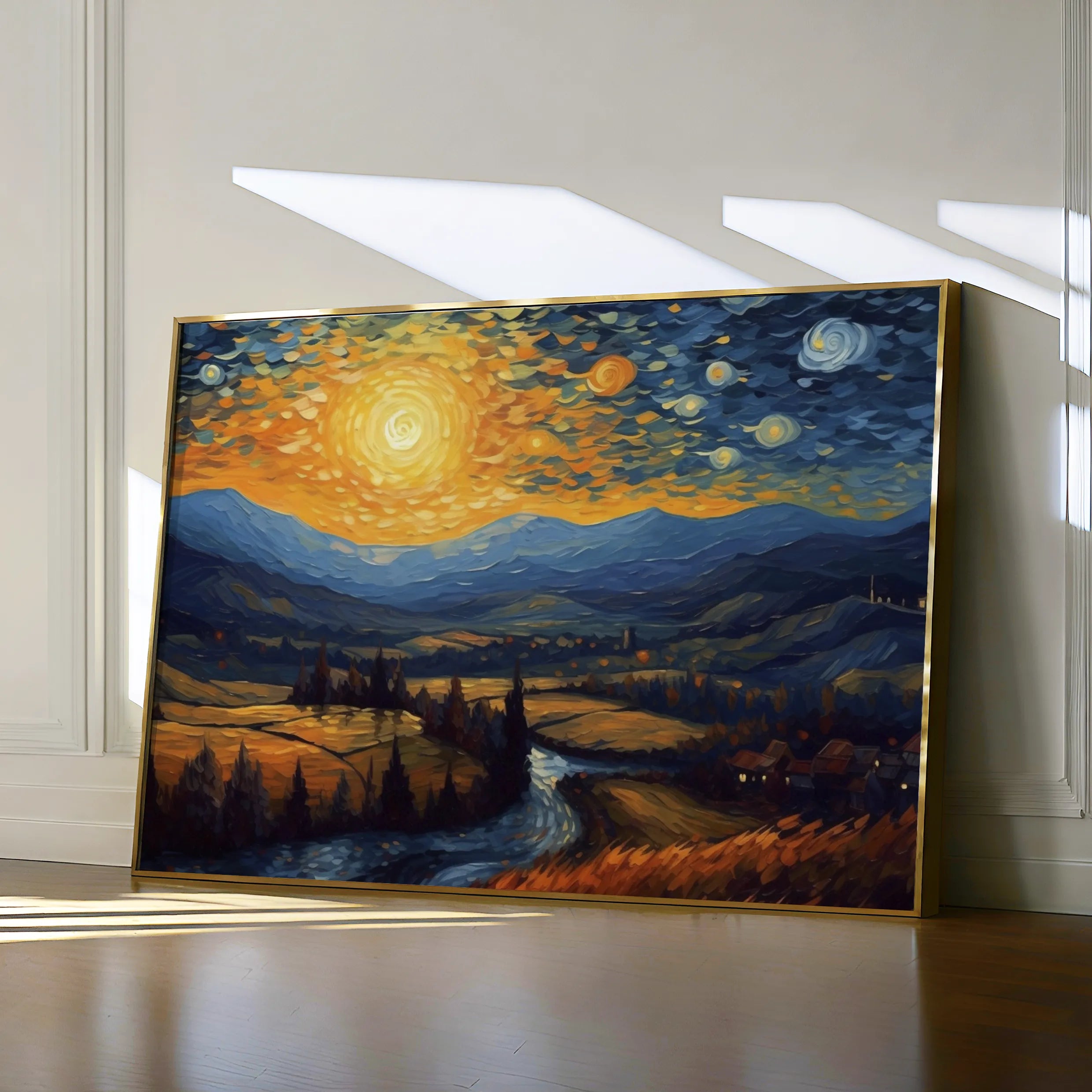 Landscape 050 Canvas Art 18" x 24" / 45 x 60 cm / Black