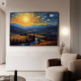 Landscape 050 Canvas Art 18" x 24" / 45 x 60 cm / Black