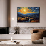 Landscape 050 Canvas Art 18" x 24" / 45 x 60 cm / Black