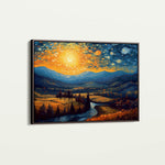Landscape 050 Canvas Art 18" x 24" / 45 x 60 cm / Black