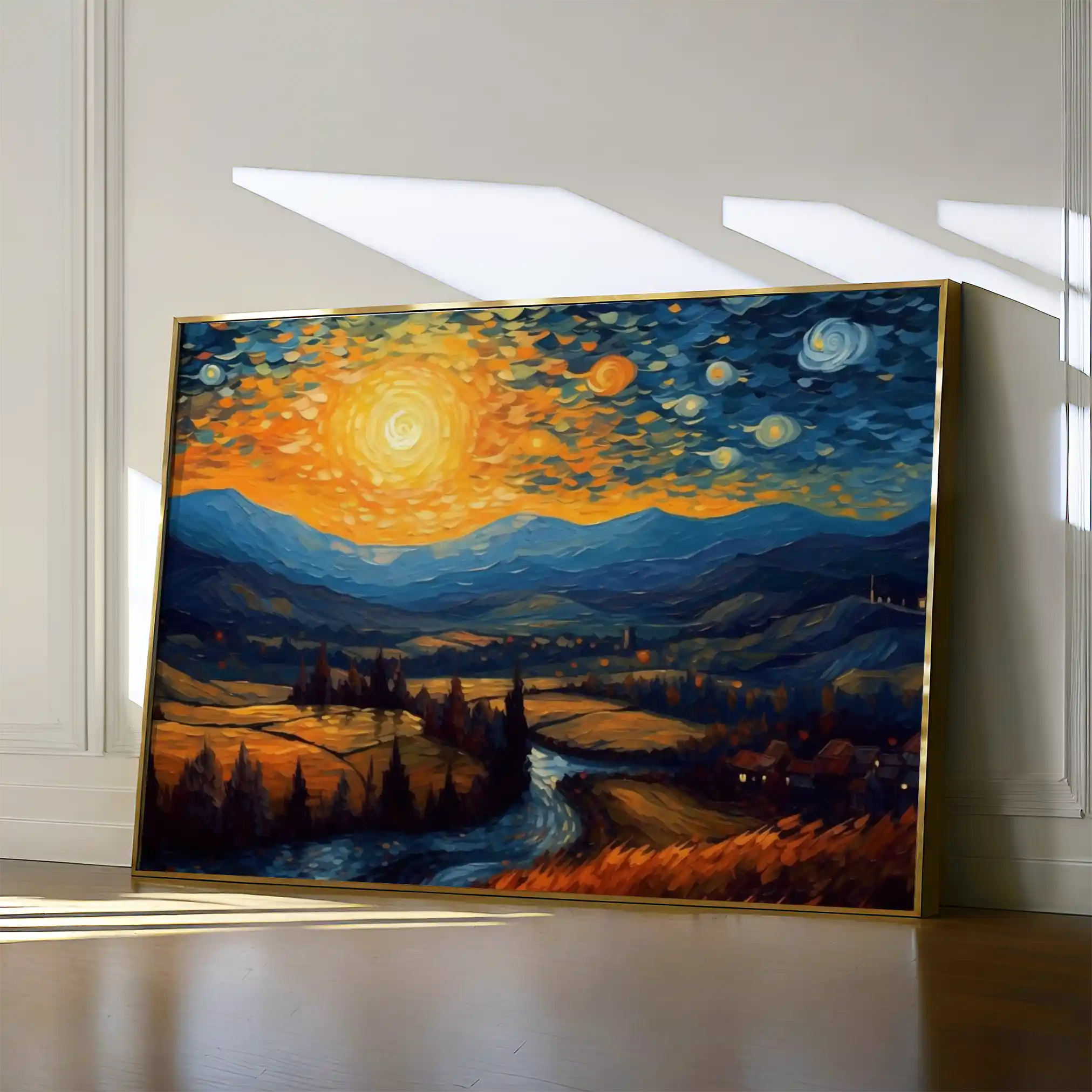 Landscape 050 Canvas Art 60 x 40 cm / Black