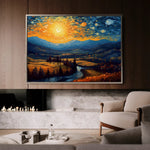 Landscape 050 Canvas Art 60 x 40 cm / Black