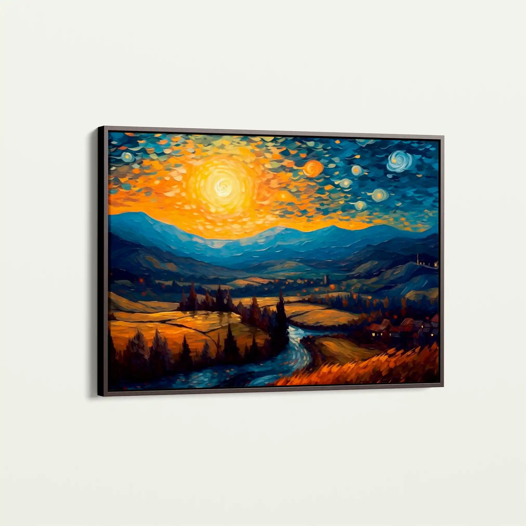Landscape 050 Canvas Art 60 x 40 cm / Black