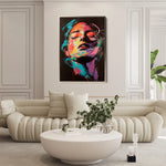 Portrait 050 Canvas Art 18" x 24" / 45 x 60 cm / Black
