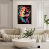 Portrait 050 Canvas Art 18" x 24" / 45 x 60 cm / Black