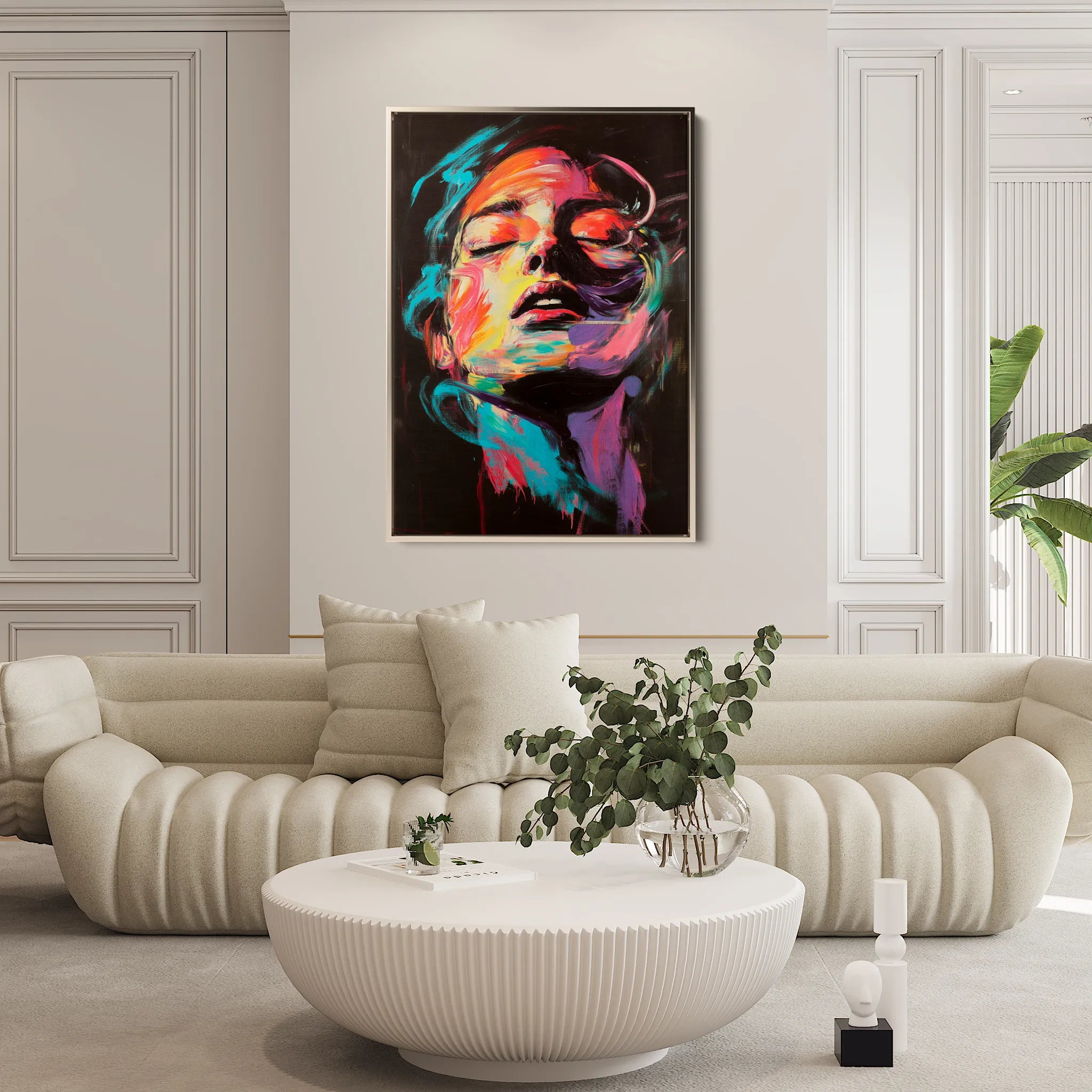 Portrait 050 Canvas Art 18" x 24" / 45 x 60 cm / Black