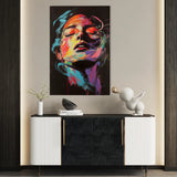 Portrait 050 Canvas Art 18" x 24" / 45 x 60 cm / Black