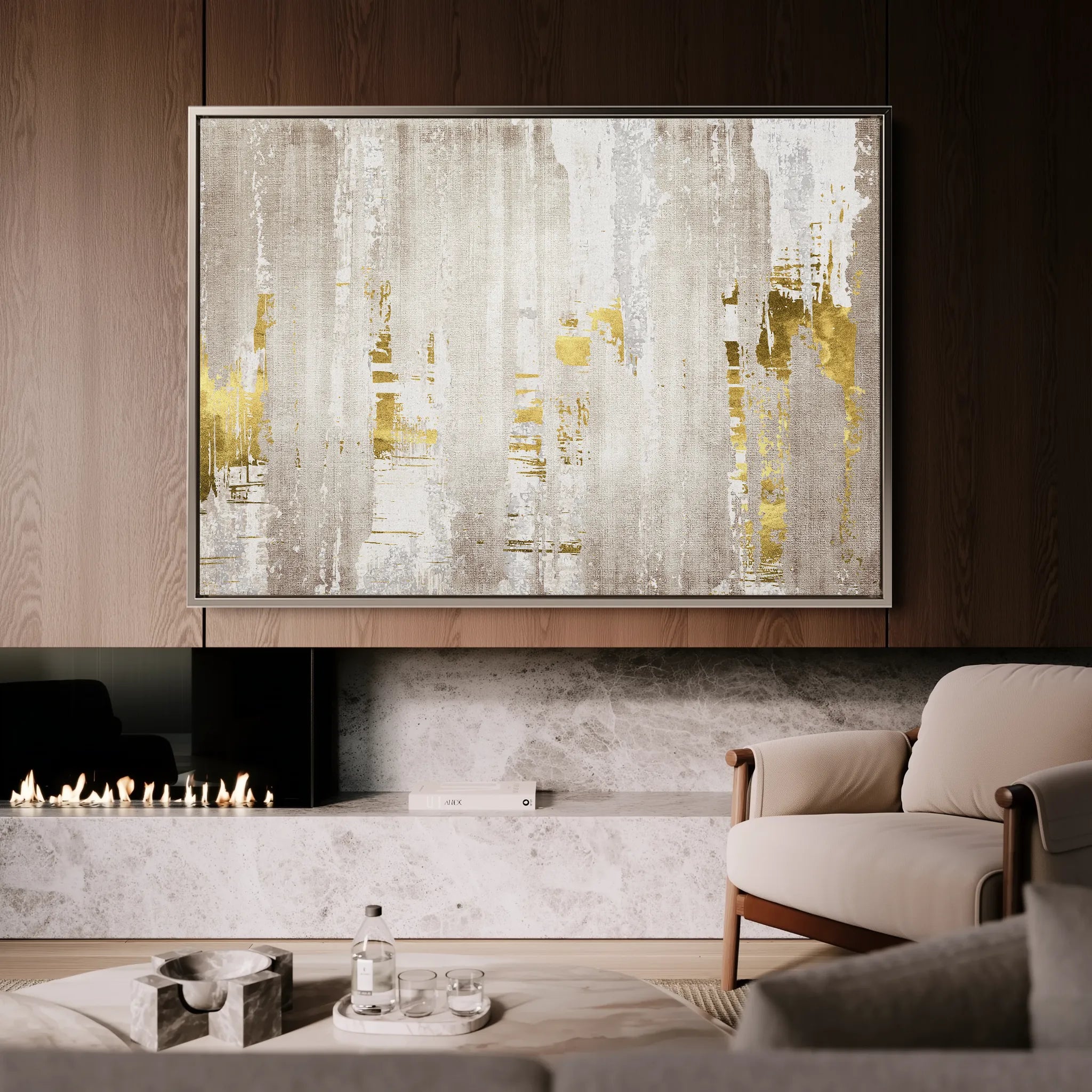 Abstract 051 Canvas Art 18" x 24" / 45 x 60 cm / Black