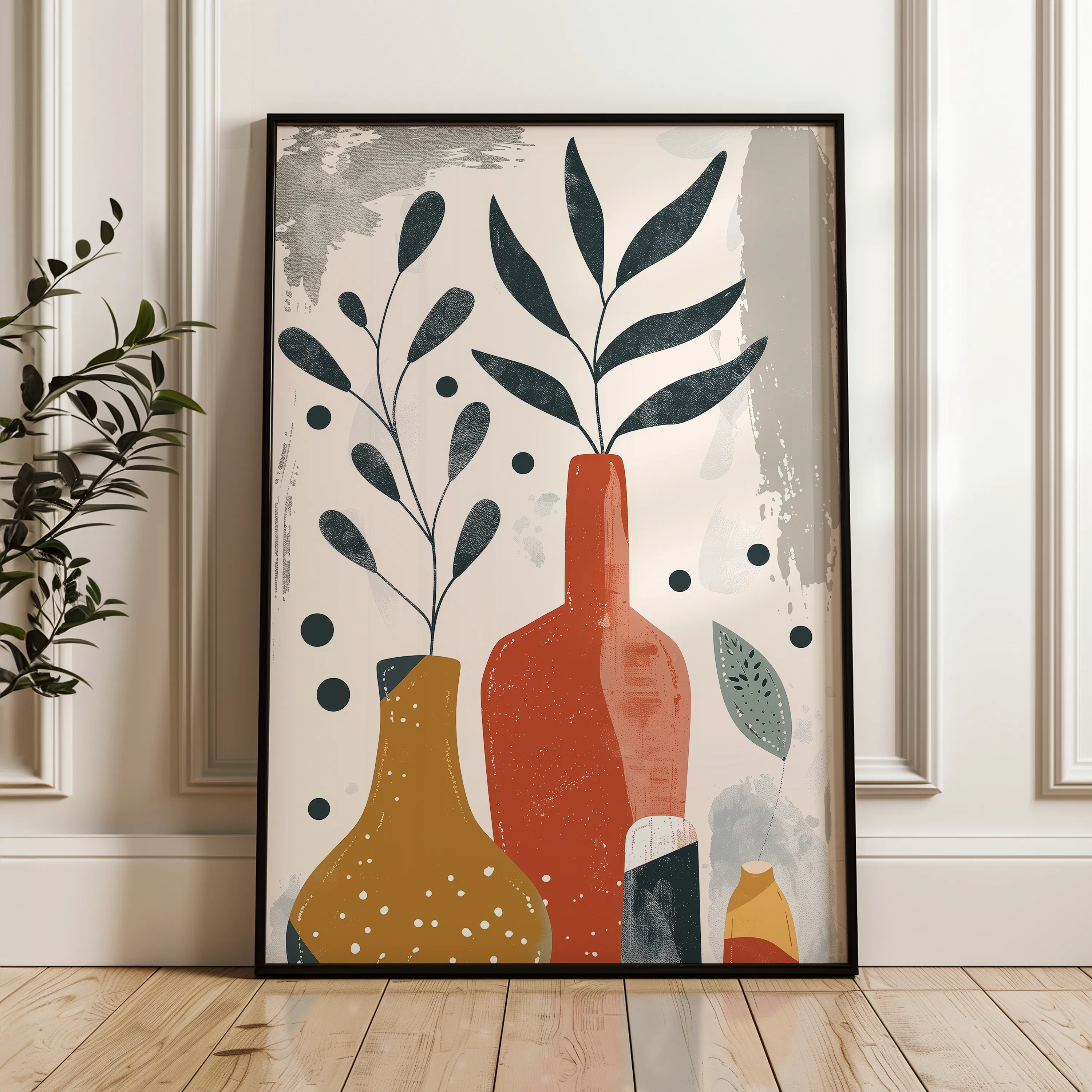 Boho 051 Canvas Art 18" x 24" / 45 x 60 cm / Black