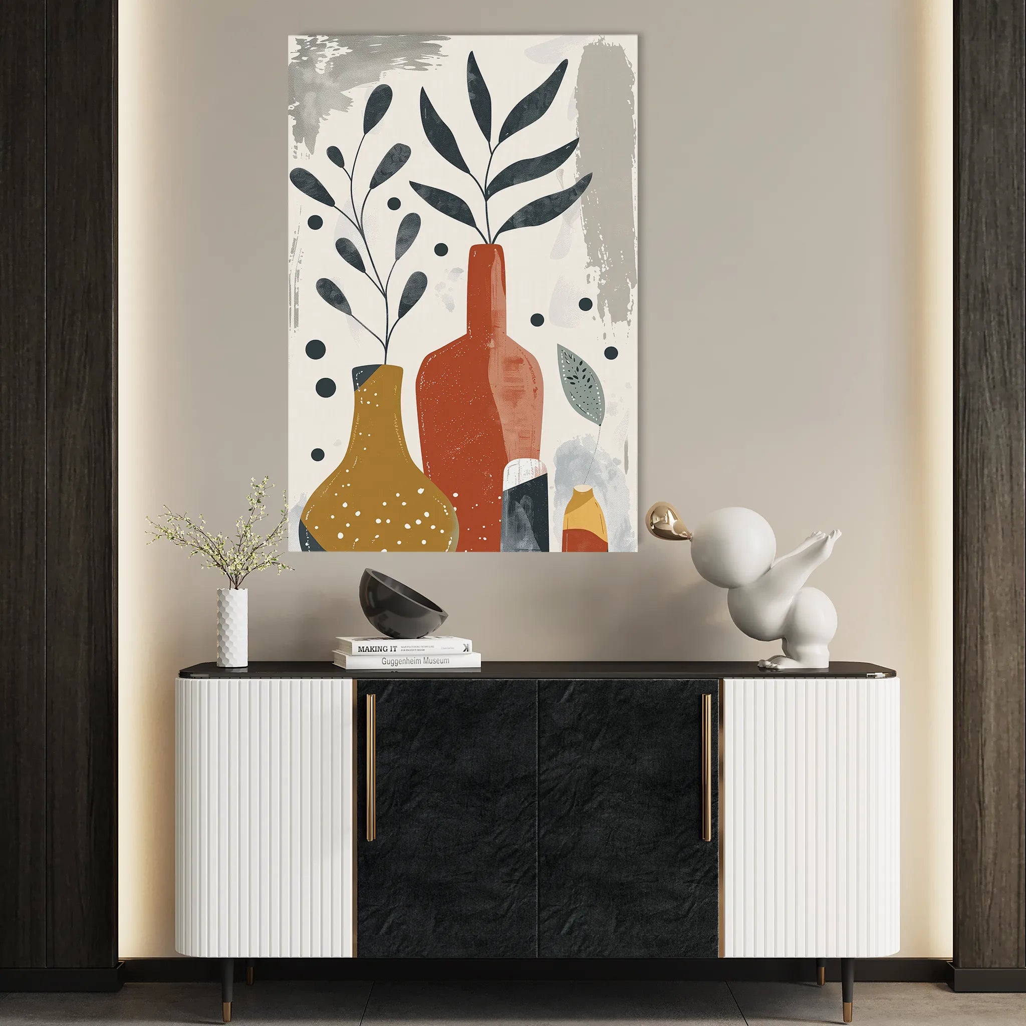 Boho 051 Canvas Art 18" x 24" / 45 x 60 cm / Black