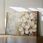 Floral 051 Canvas Art 60 x 40 cm / Black