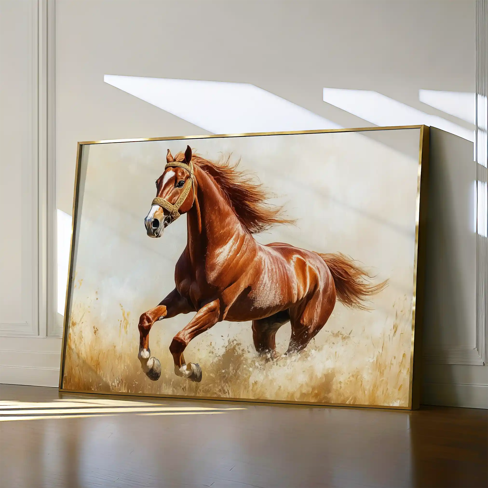 Horses 051 Canvas Art 60 x 40 cm / Black