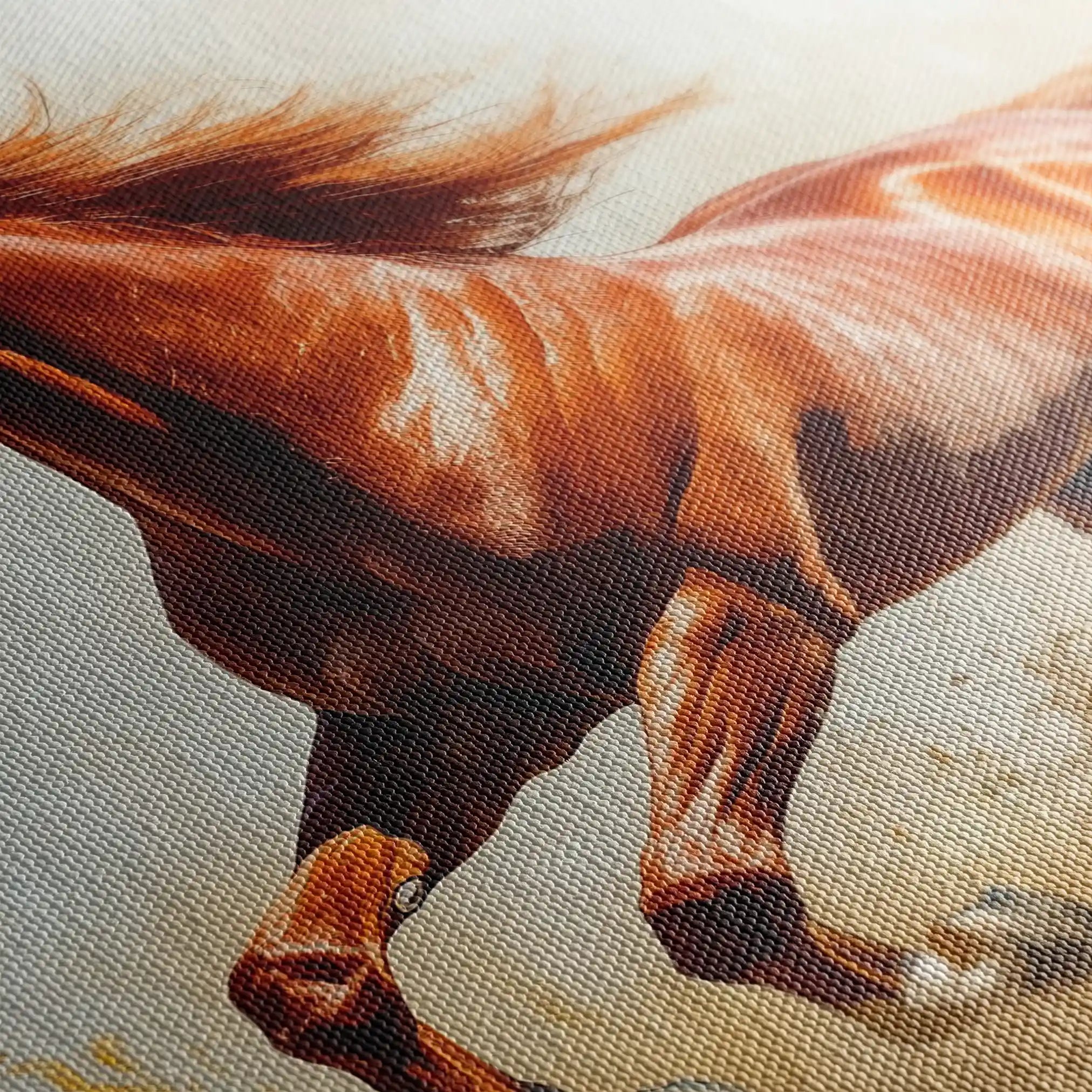 Horses 051 Canvas Art 60 x 40 cm / Black