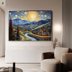Landscape 051 Canvas Art 18" x 24" / 45 x 60 cm / Black
