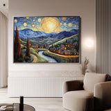 Landscape 051 Canvas Art 18" x 24" / 45 x 60 cm / Black