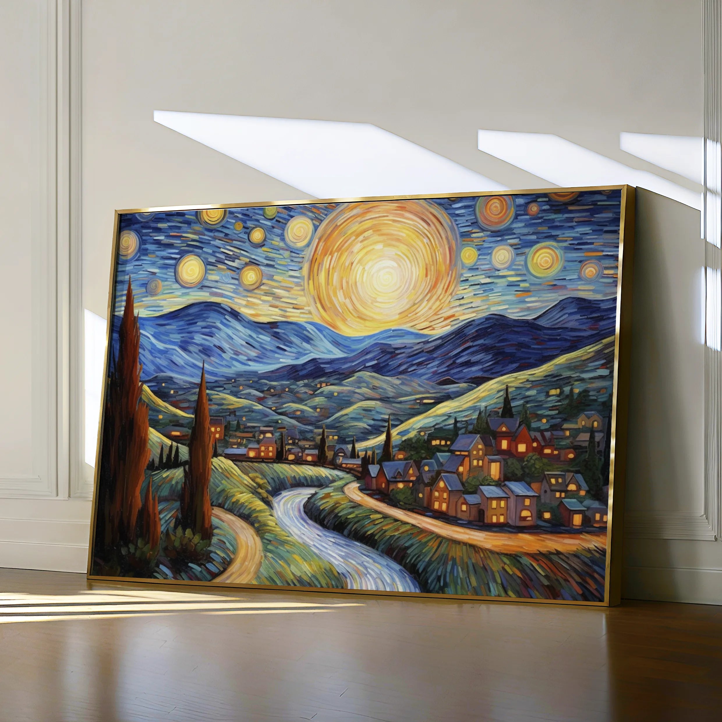 Landscape 051 Canvas Art 18" x 24" / 45 x 60 cm / Black