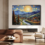 Landscape 051 Canvas Art 18" x 24" / 45 x 60 cm / Black
