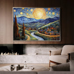 Landscape 051 Canvas Art 18" x 24" / 45 x 60 cm / Black