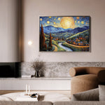 Landscape 051 Canvas Art 18" x 24" / 45 x 60 cm / Black
