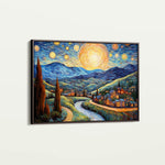 Landscape 051 Canvas Art 18" x 24" / 45 x 60 cm / Black