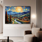Landscape 051 Canvas Art 60 x 40 cm / Black