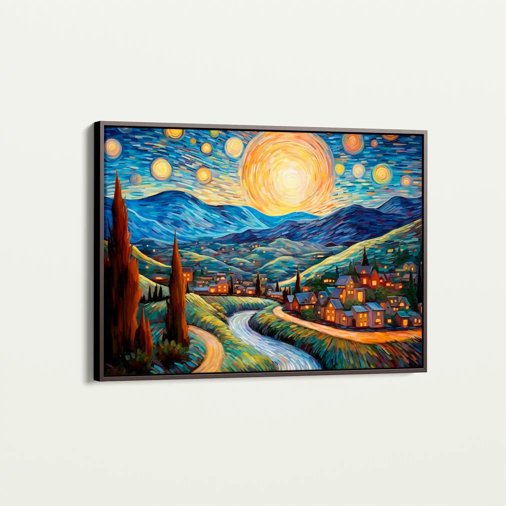 Landscape 051 Canvas Art 60 x 40 cm / Black