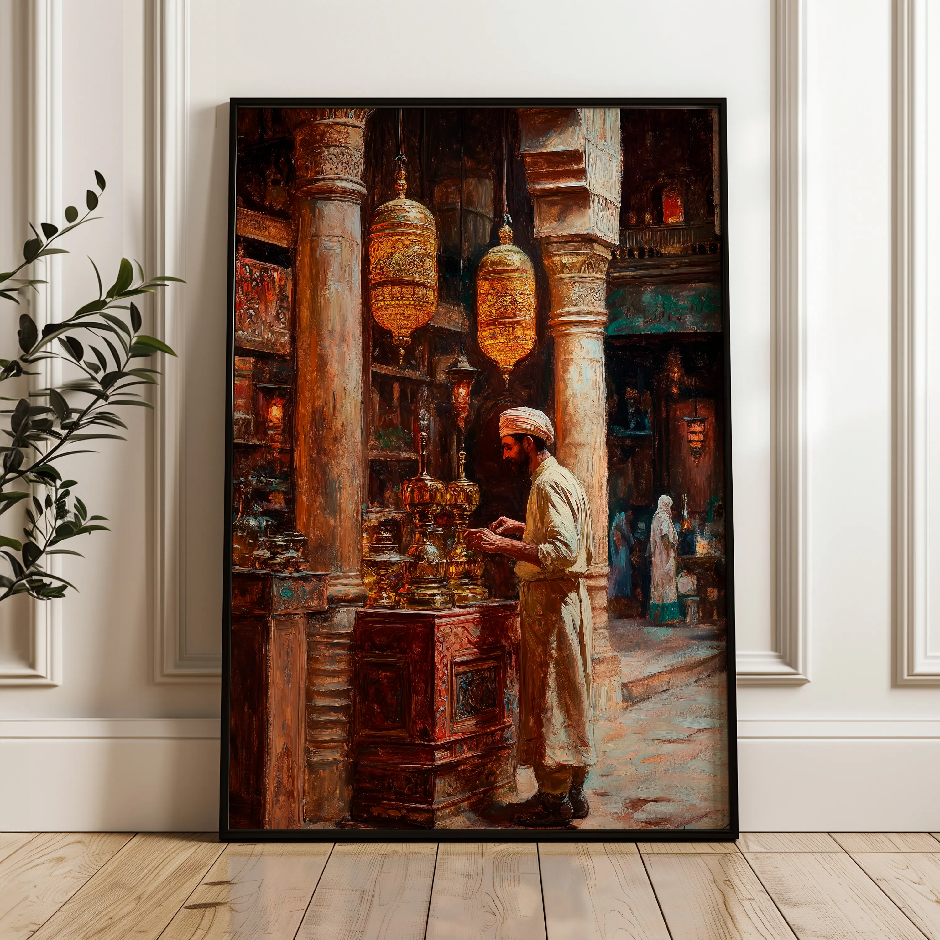 Orientalist 051 Canvas Art 18" x 24" / 45 x 60 cm / Black