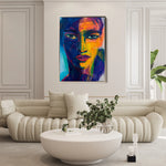 Portrait 051 Canvas Art 18" x 24" / 45 x 60 cm / Black