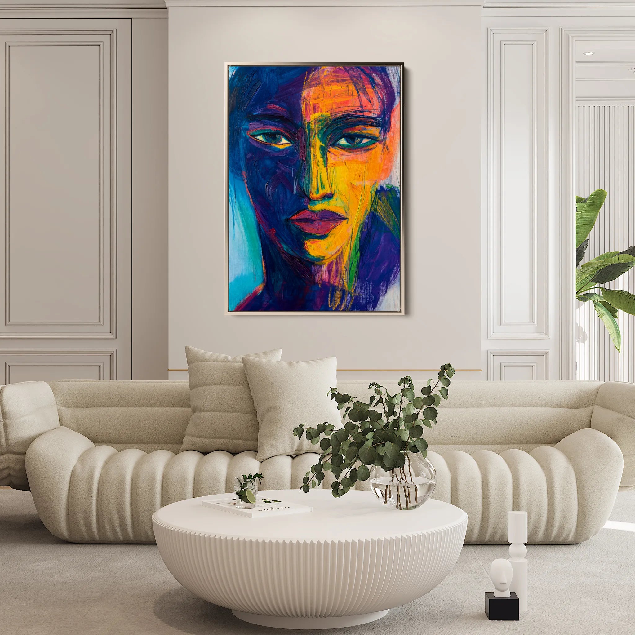 Portrait 051 Canvas Art 18" x 24" / 45 x 60 cm / Black