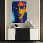 Portrait 051 Canvas Art 18" x 24" / 45 x 60 cm / Black
