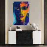 Portrait 051 Canvas Art 18" x 24" / 45 x 60 cm / Black