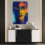 Portrait 051 Canvas Art 60 x 40 cm / Black