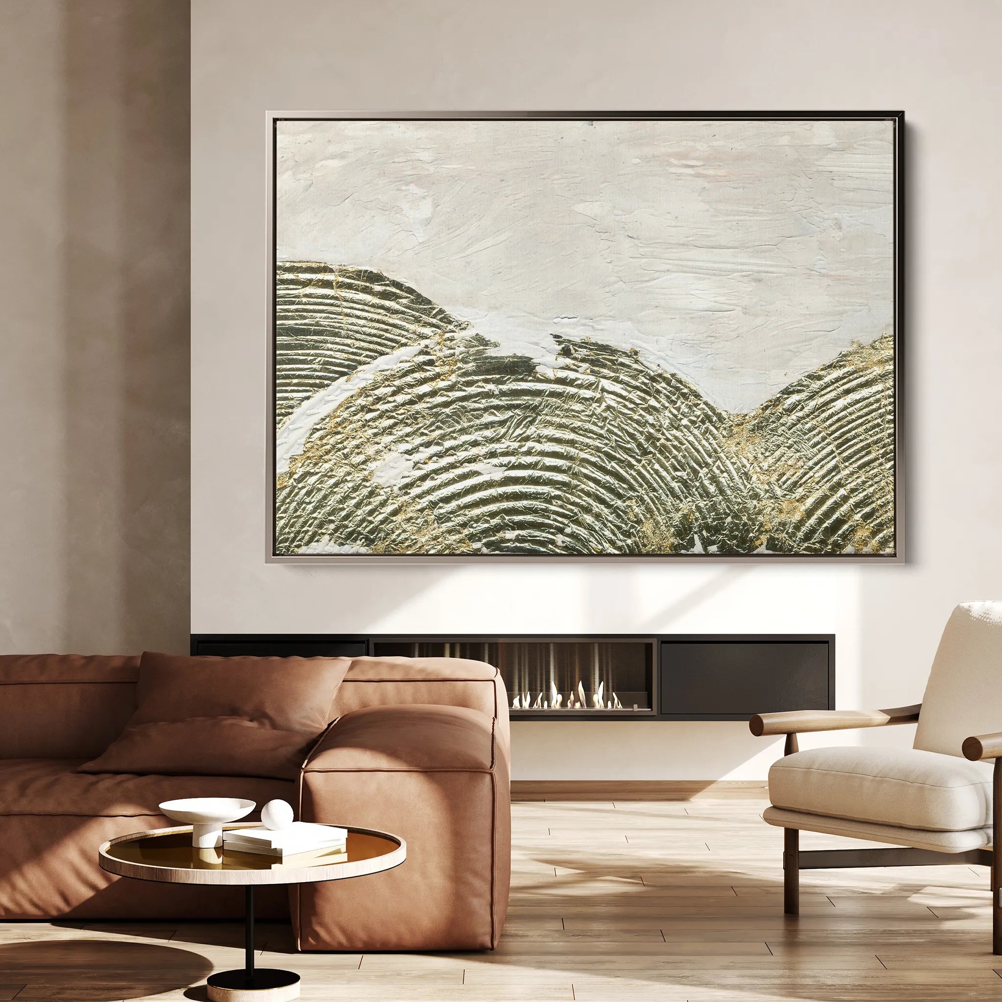 Abstract 052 Canvas Art 18" x 24" / 45 x 60 cm / Black
