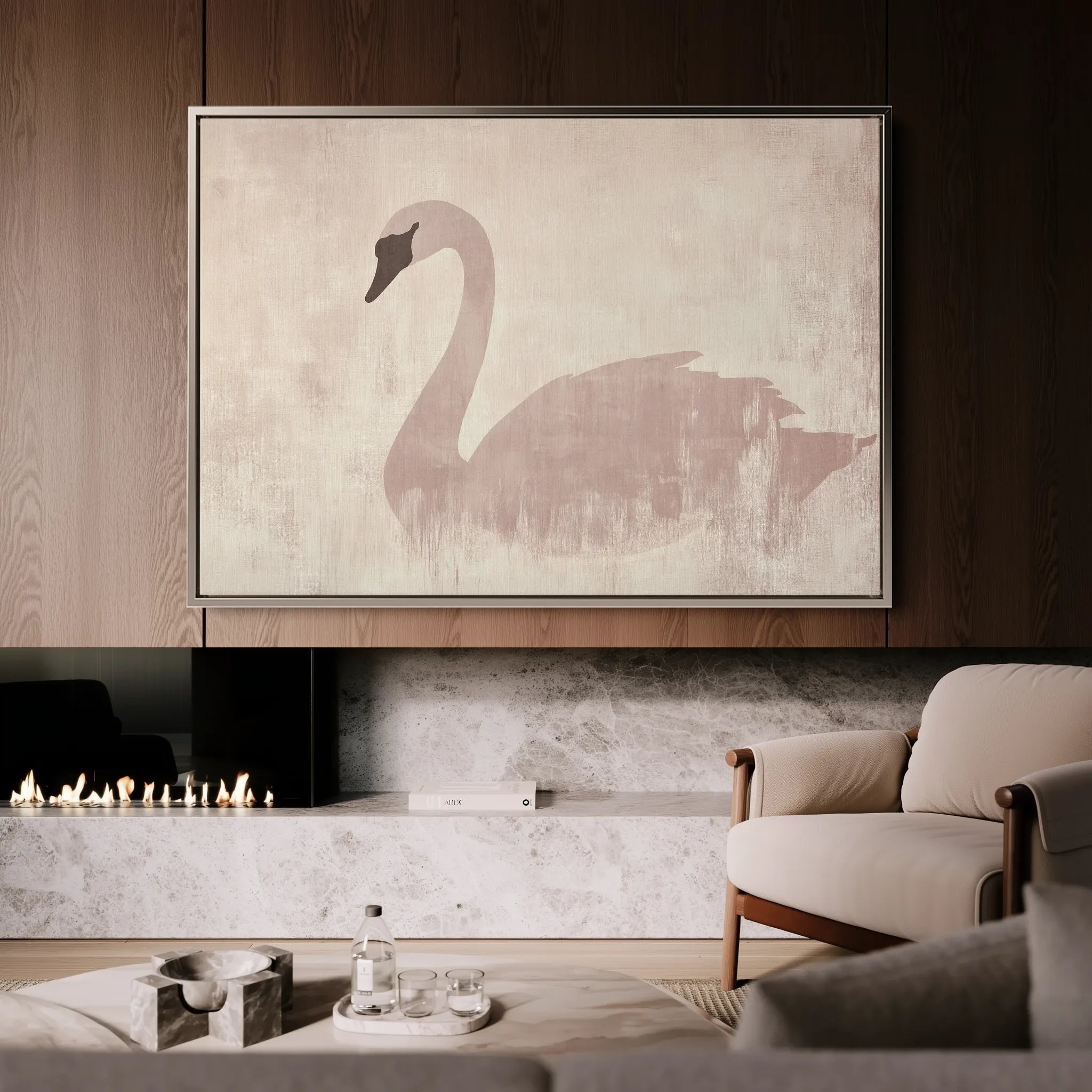 Animals 052 Canvas Art 18" x 24" / 45 x 60 cm / Black