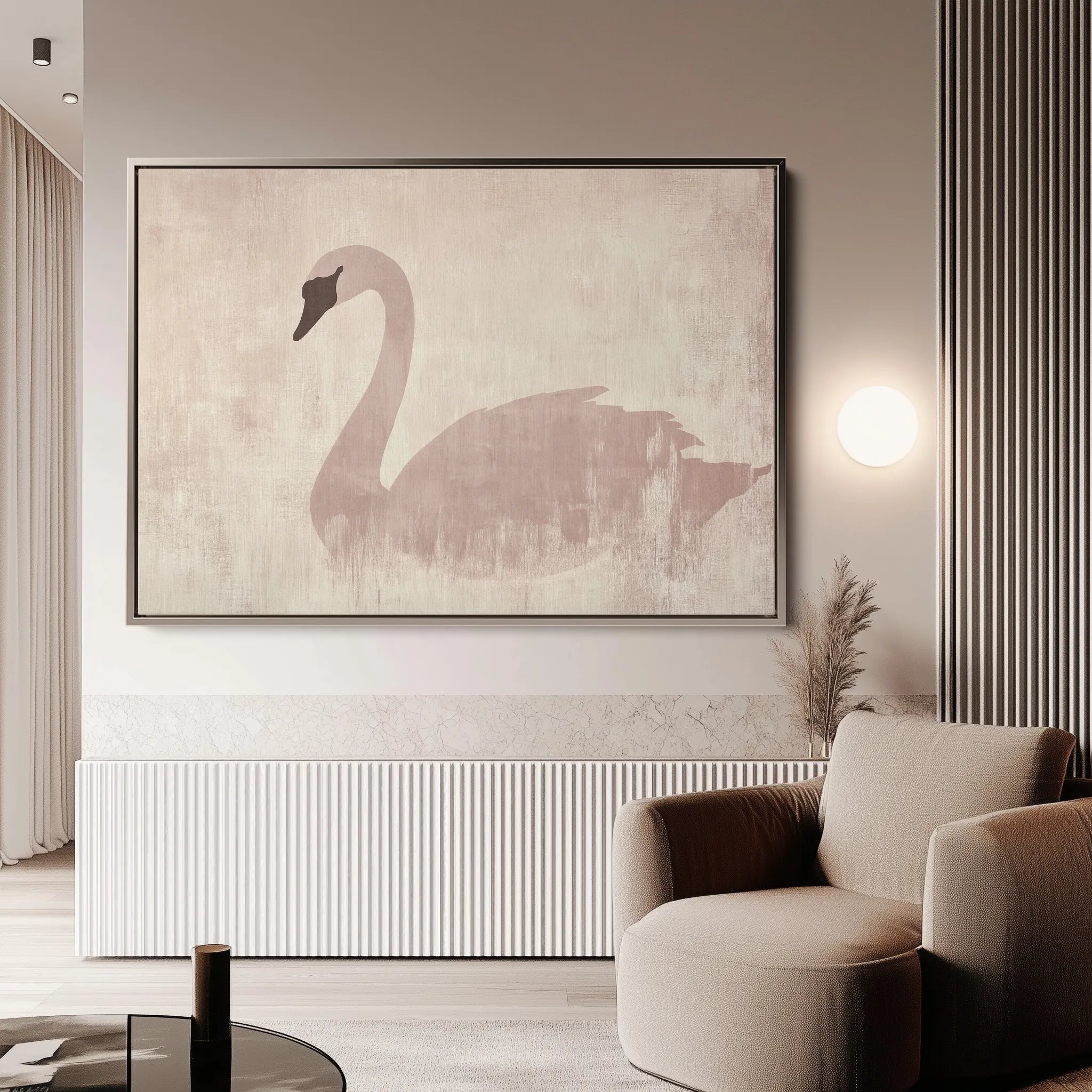 Animals 052 Canvas Art 18" x 24" / 45 x 60 cm / Black