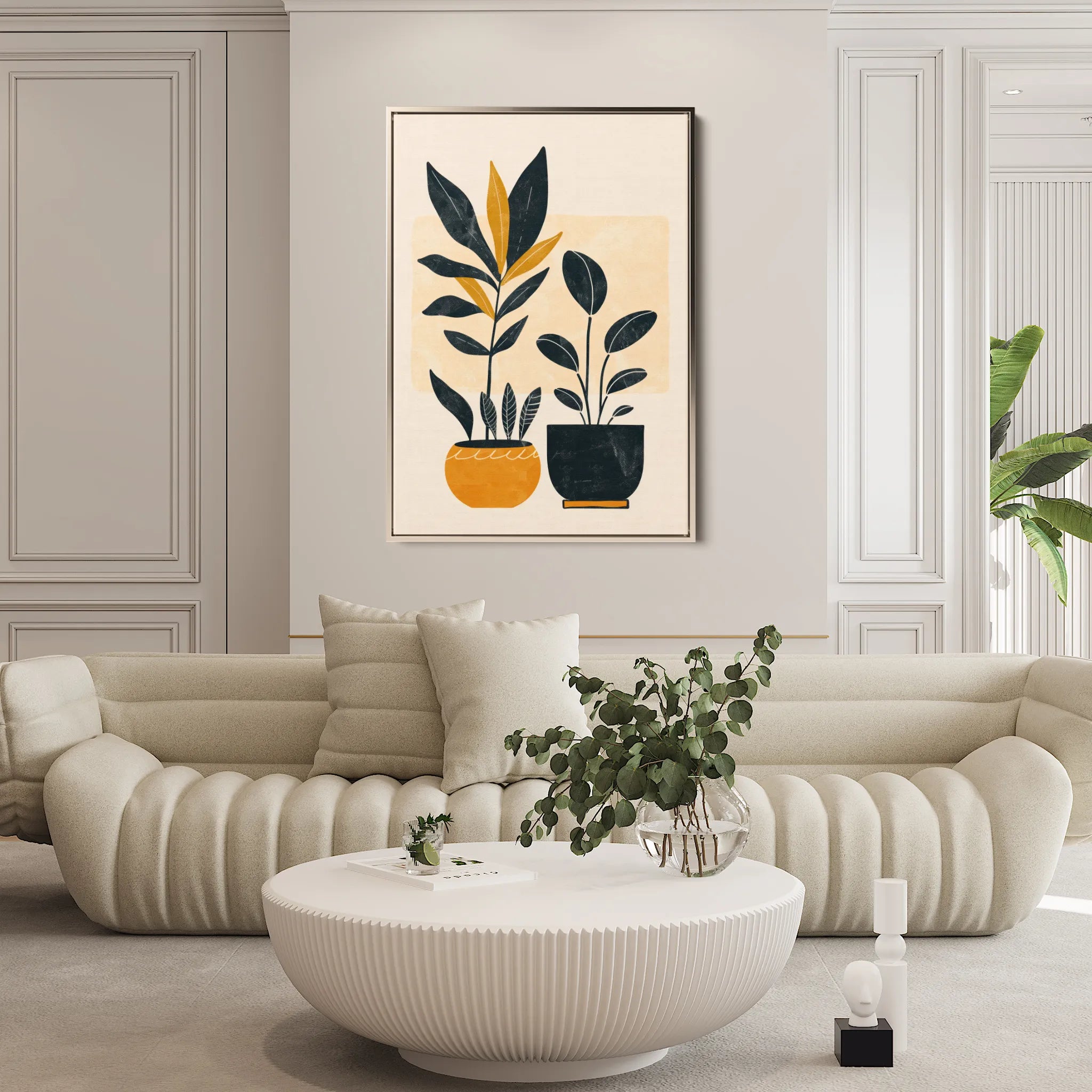 Boho 052 Canvas Art 18" x 24" / 45 x 60 cm / Black