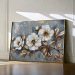 Floral 052 Canvas Art 18" x 24" / 45 x 60 cm / Black