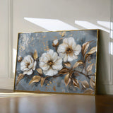Floral 052 Canvas Art 18" x 24" / 45 x 60 cm / Black