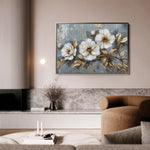 Floral 052 Canvas Art 18" x 24" / 45 x 60 cm / Black