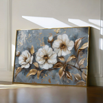 Floral 052 Canvas Art 60 x 40 cm / Black